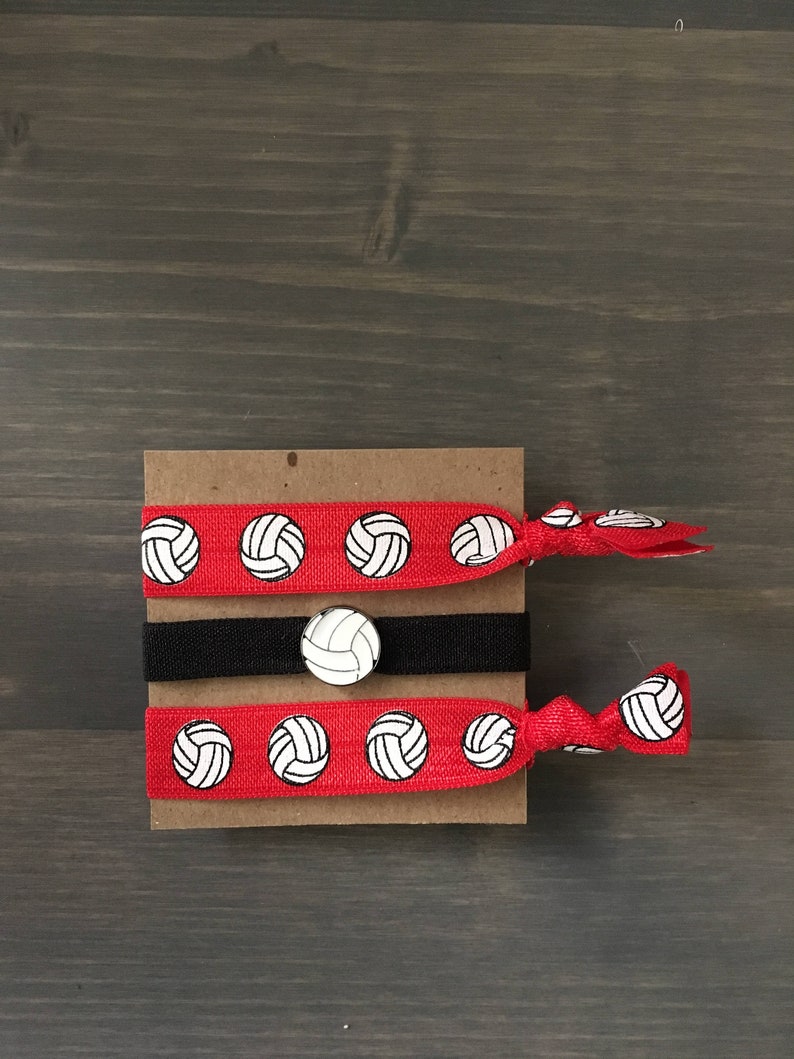 Volleyball Hair Ties Creaseless Hair Ties Volleyball Gift Etsy