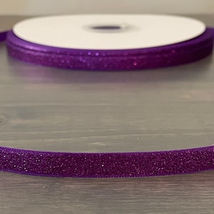 purple glitter ribbon, 3/8&quot; purple glitter ribbon