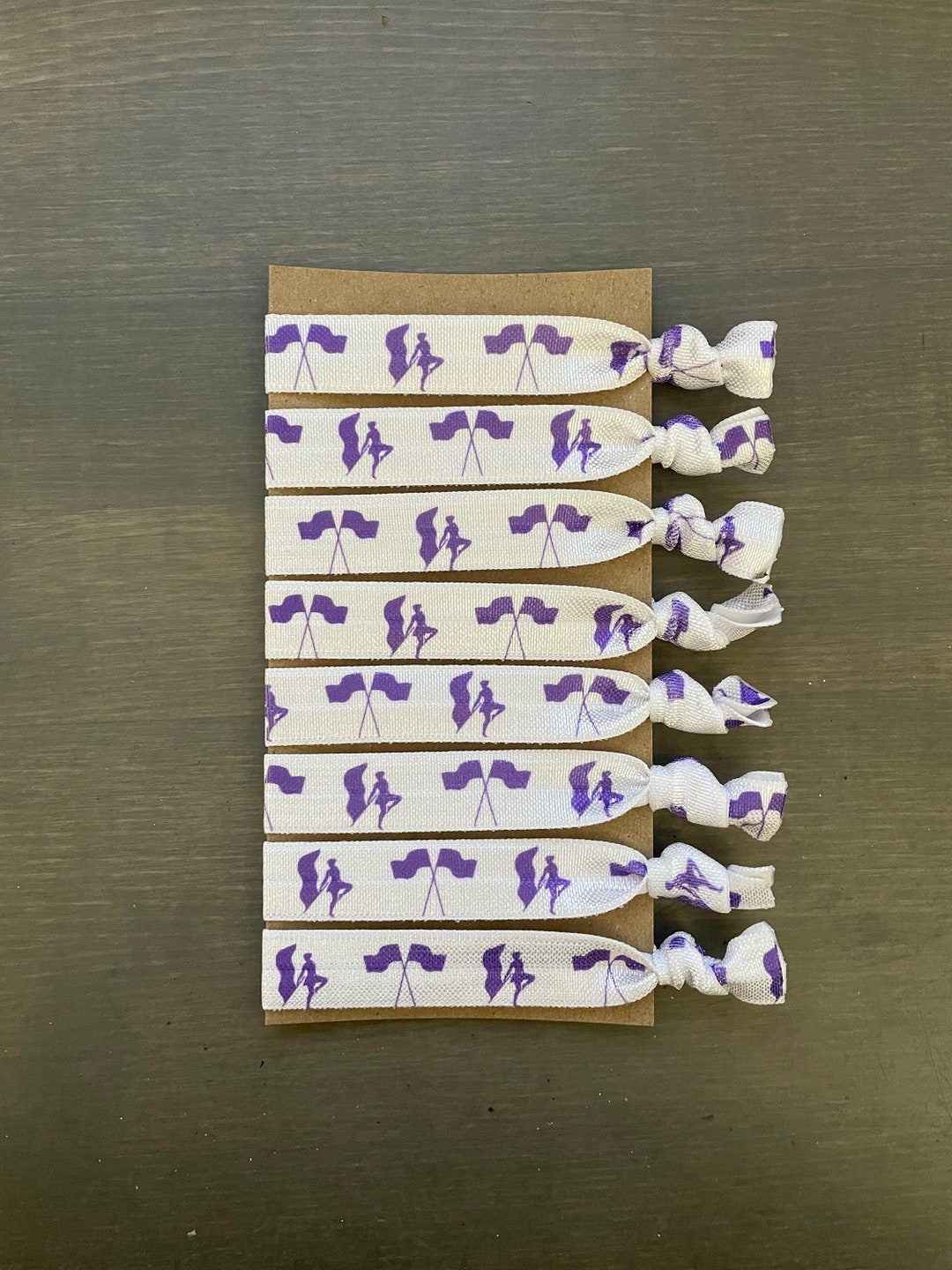 Color Guard Hair Tie Bracelets in Purple, Flag Spinner Elastic Hair ...