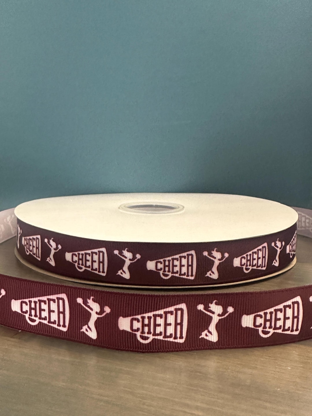 Cheer Ribbon in Maroon / Burgundy, 7/8