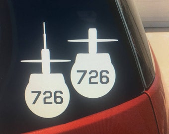 Adhesivo de vinilo para ventana de coche con diseño de submarino SSBN/SSGN (726, 727, 728, 729, 730, 731, 732, 733, 734, 735, 736, 737, 738, 739, 740, 741, 742 y 743)