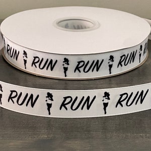 runner ribbon, 7/8&quot; grosgrain ribbon, running ribbon, gift for runner, ribbon for runner hair bow