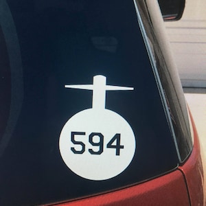 SSN 594 Permit class submarine vinyl car window decal/sticker