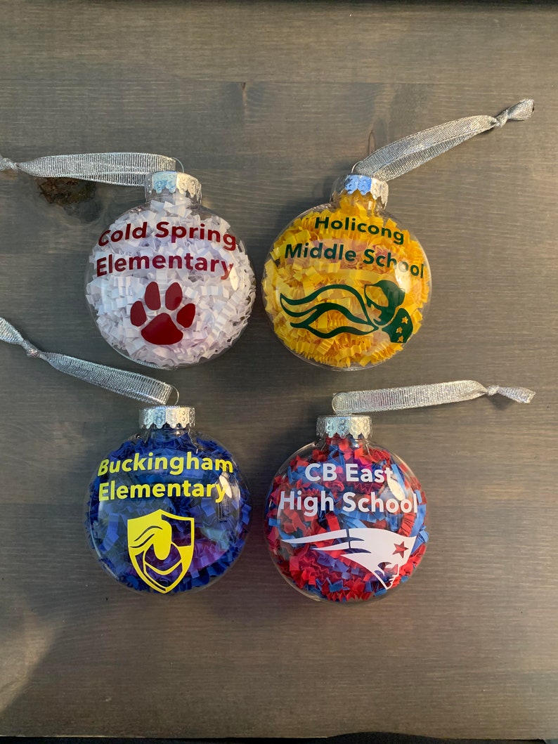 Personalized school ornaments teacher gift high school Etsy