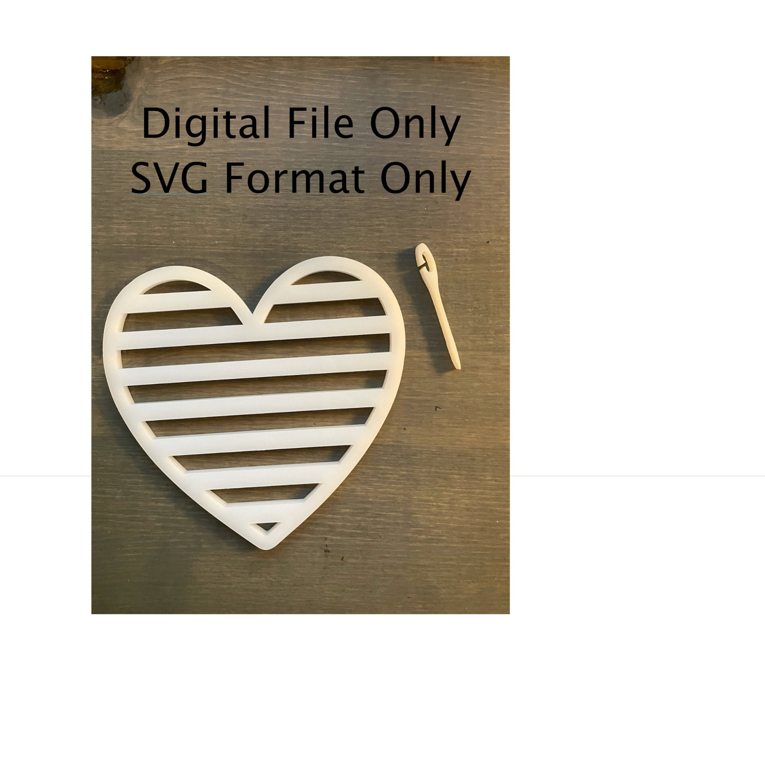 Digital File of a Heart, SVG File for Laser Cutting - Etsy