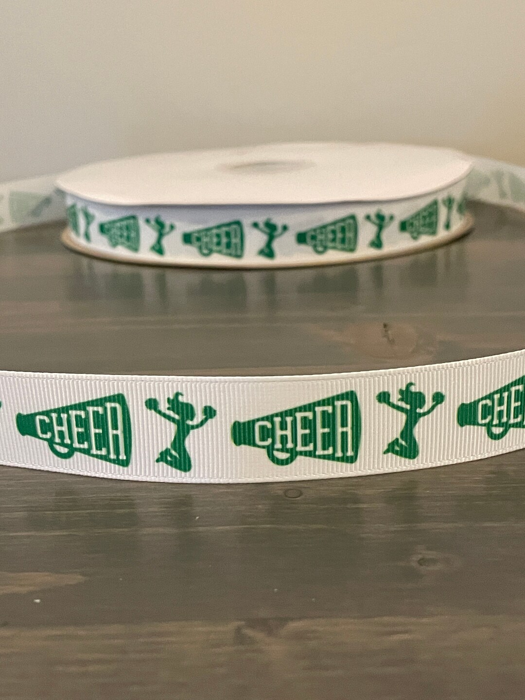 Green Cheer Ribbon, 7/8