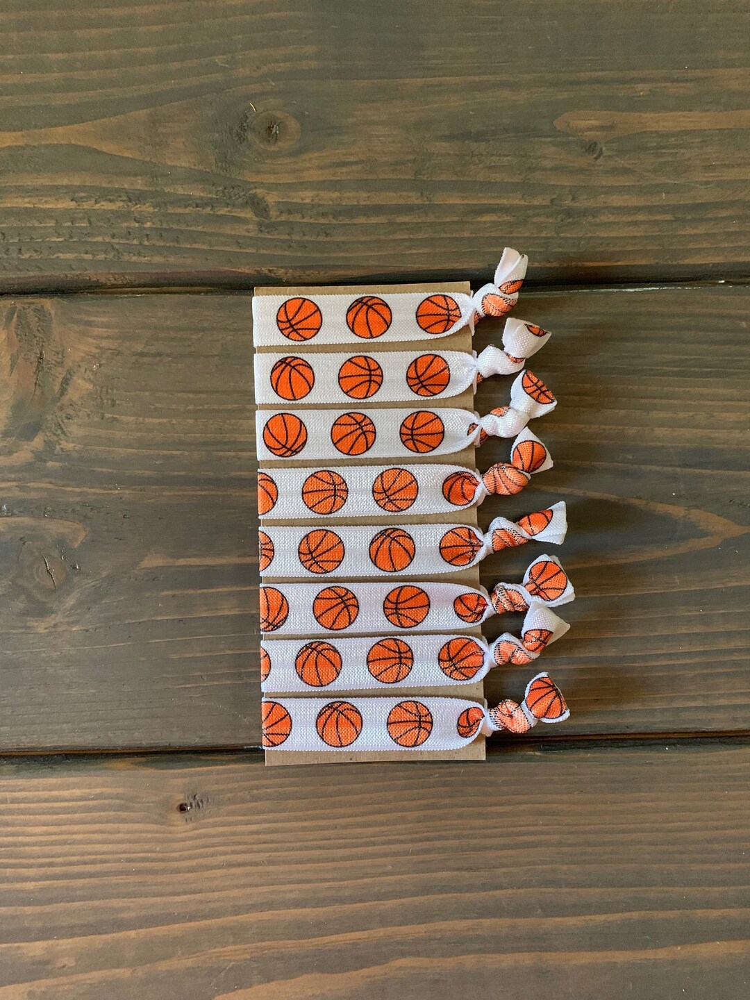 Basketball Hair Tie, Team Gift, Fold Over Elastic, Basketball Team Mom