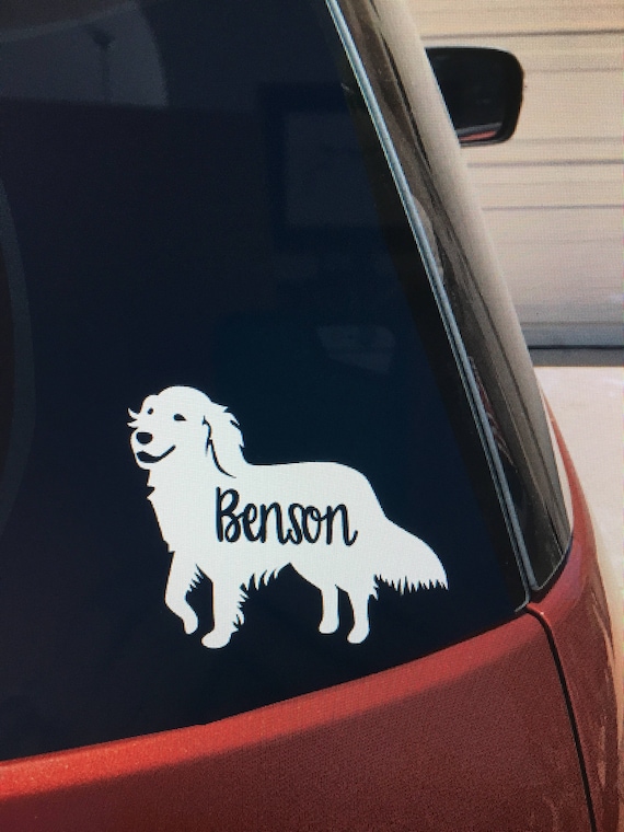 Golden retriever window clearance decal