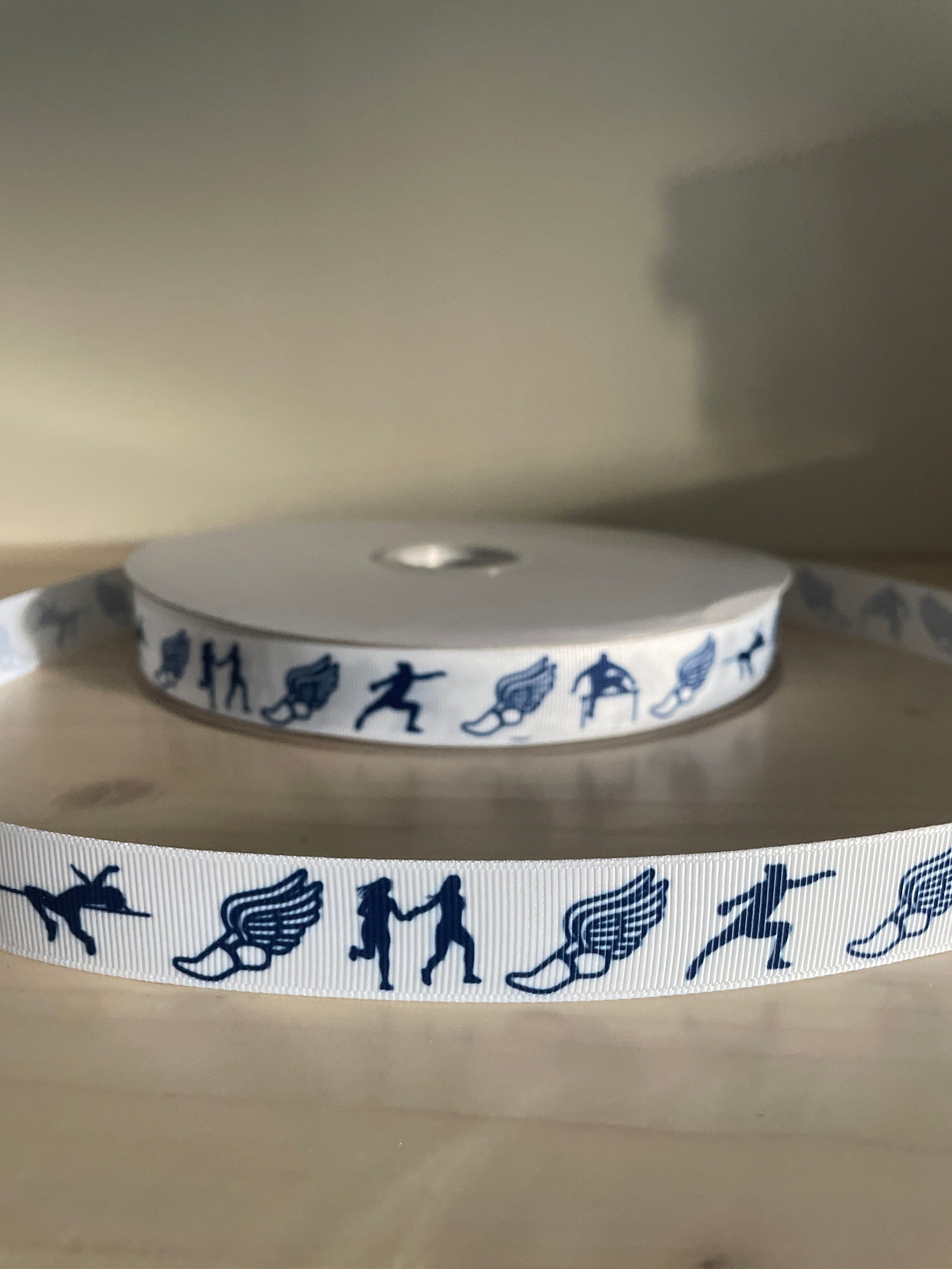Track and Field Ribbon in Navy Blue, 7/8