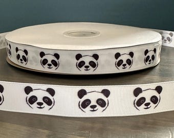 Cinta de panda, cinta de grosgrain de 7/8"
