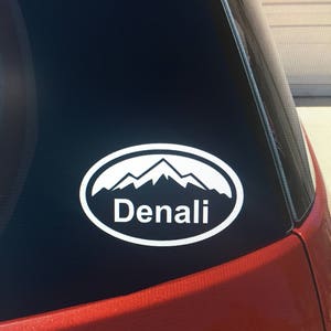 Denali decal, National park car sticker, vinyl, Mt. McKinley