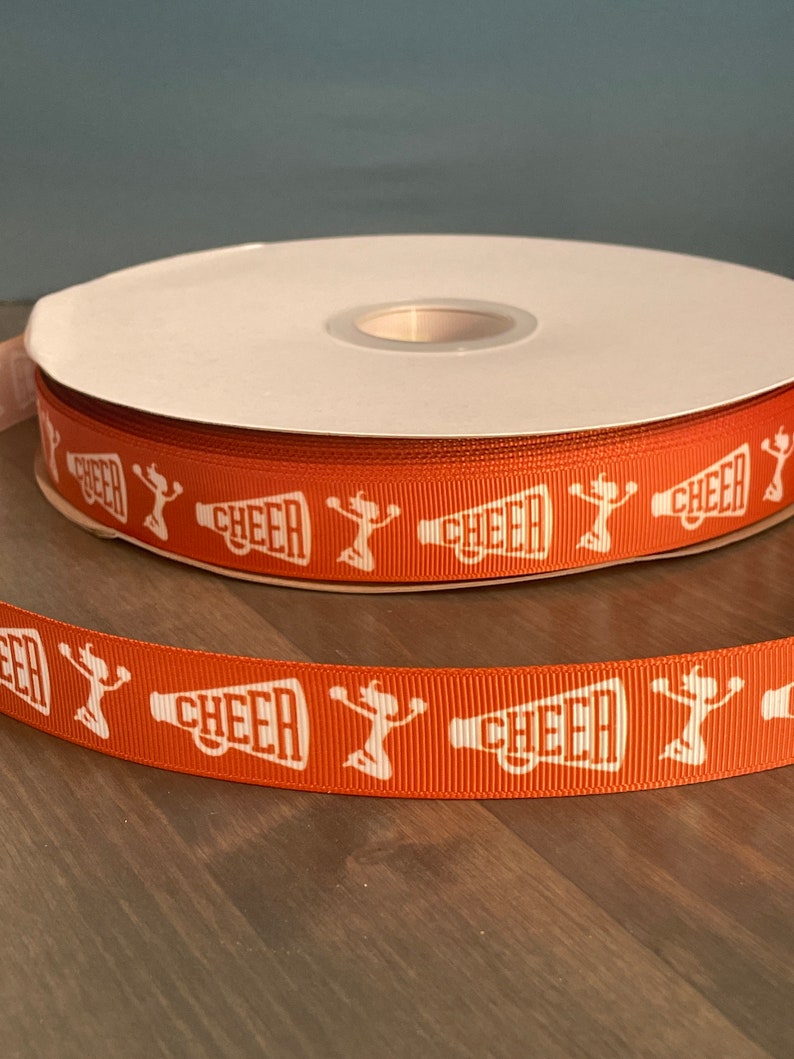 Cheer Ribbon in Burnt Orange, 7/8