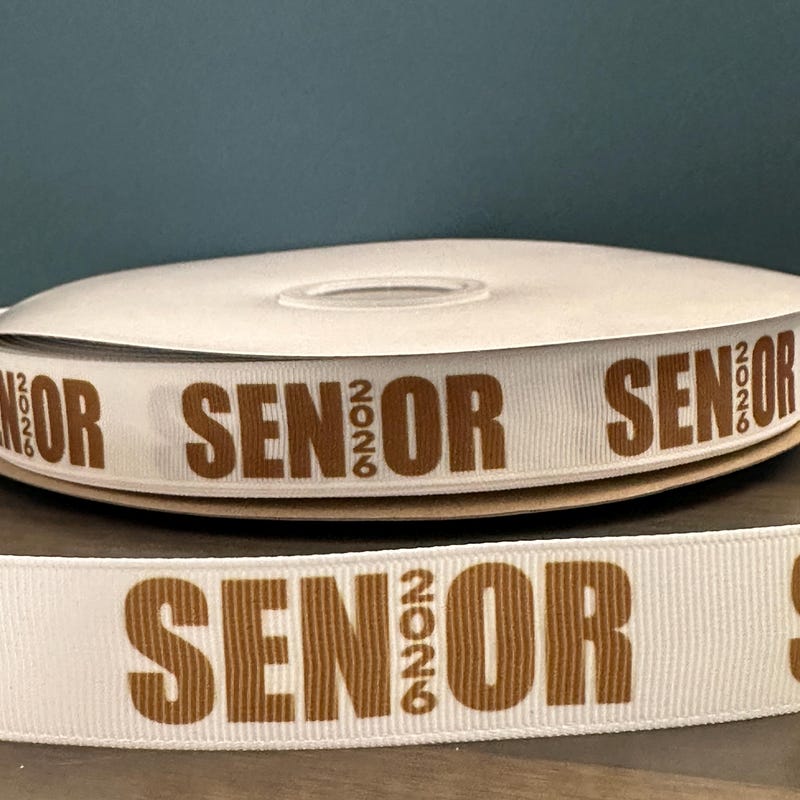 Senior Ribbon in Gold - Etsy