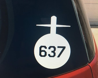 SSN 637 Sturgeon class submarine vinyl car window sticker/decal