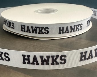 Cinta de los Halcones, cinta de grosgrain de 7/8”, cinta de la mascota de la escuela, cinta de la escuela de los Halcones