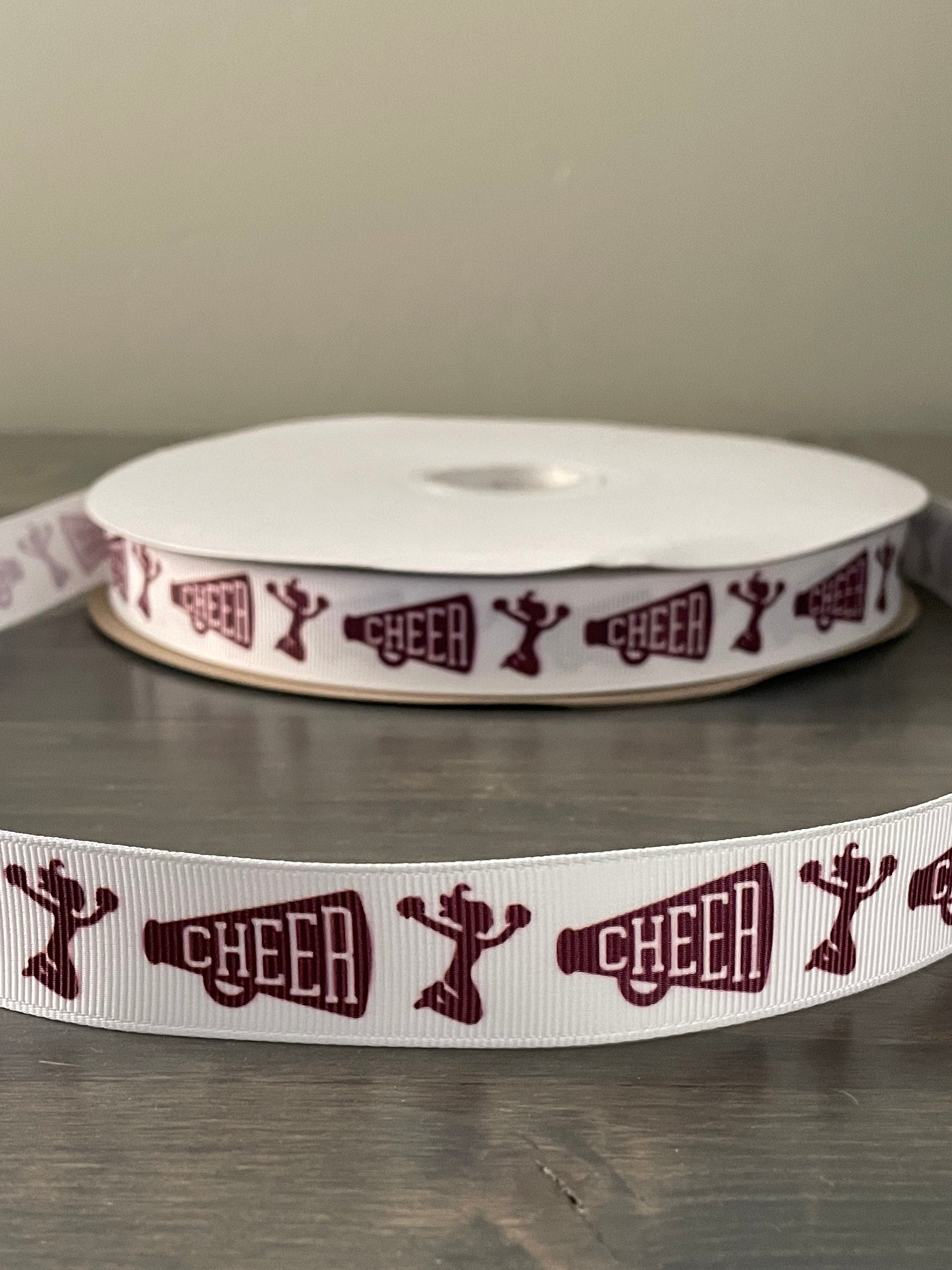 Cheer Ribbon in Maroon / Burgundy, 7/8