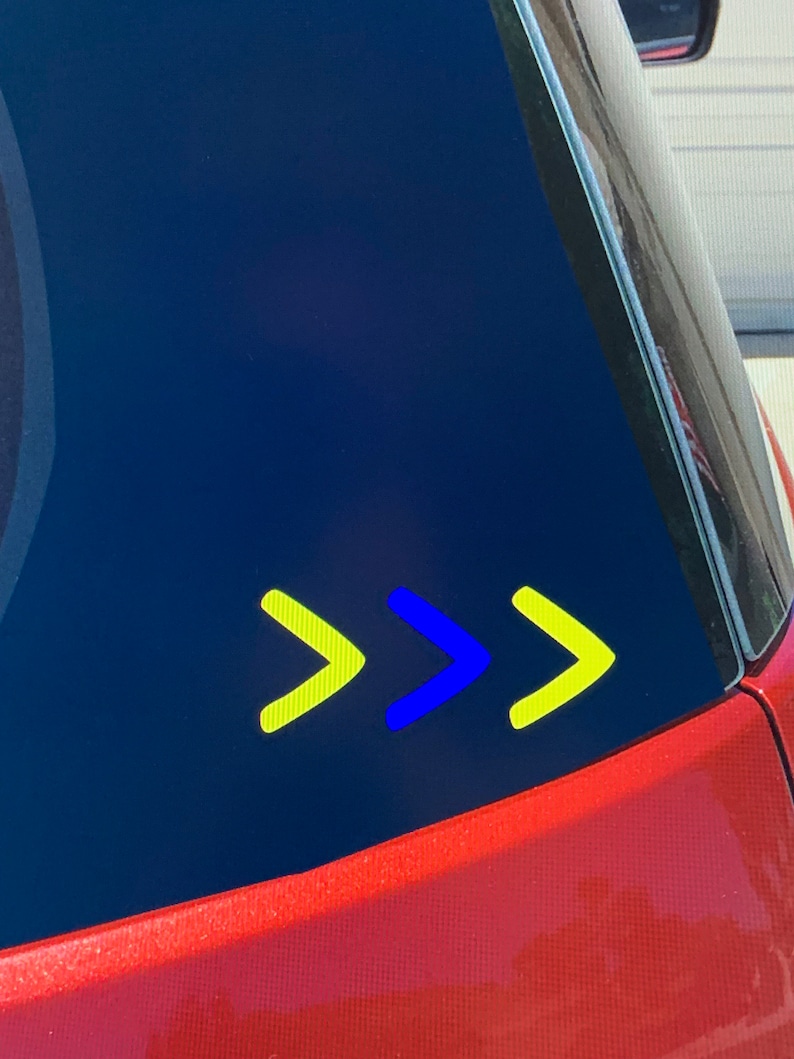 The Lucky Few Car Decal, Lucky Few Arrows Sticker, Yellow and Blue ...