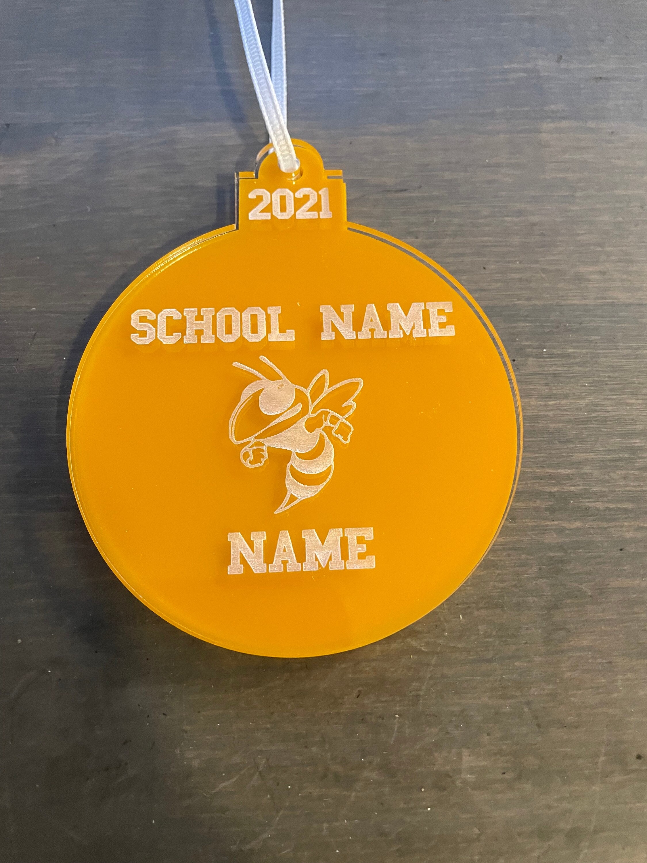 School Mascot Ornament School Ornament With Mascot Etsy
