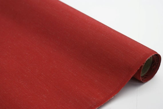 Red Book Cloth: 1 Partial Roll of Red, Japanese Paper-backed