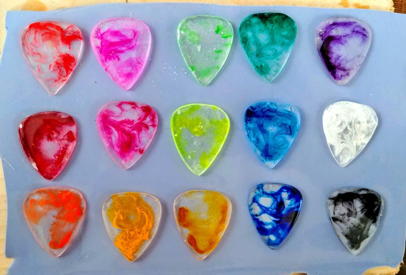 One Color Resin Guitar Pick Etsy