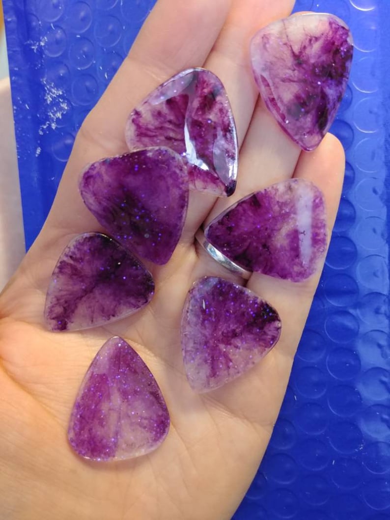 One Color Resin Guitar Pick Etsy