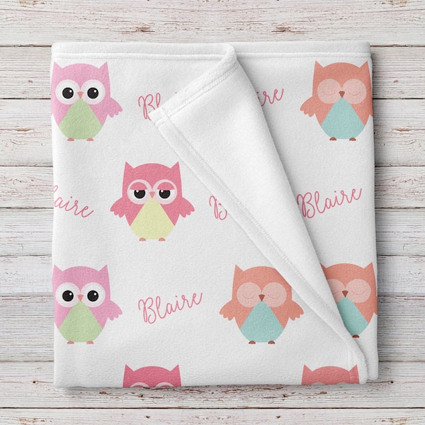 Owl Baby Blanket Etsy