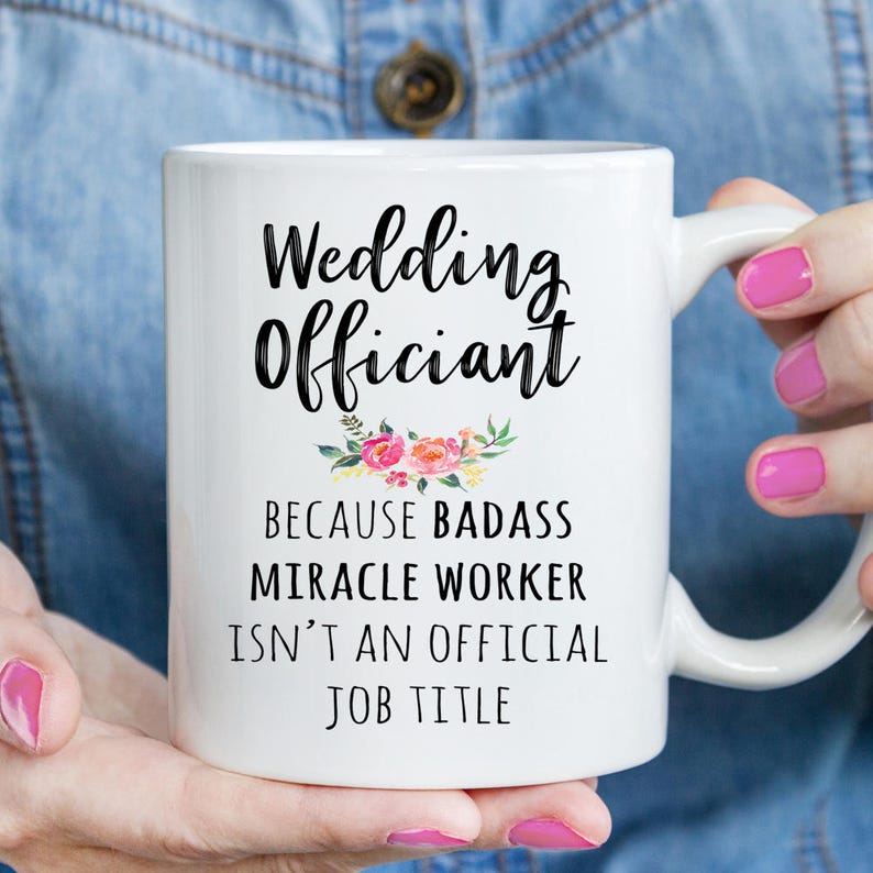 Gift For Wedding Officiant Funny Wedding Officiant Coffee Mug Etsy