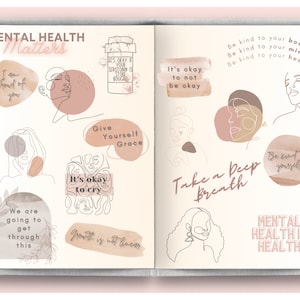 Mental Health Digital Stickers Pre-cropped Goodnotes File Precropped ...