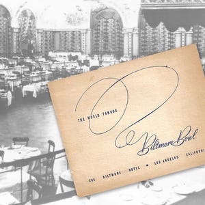 Biltmore Hotel, Biltmore Bowl, Nightclub Souvenir, Souvenir Photos, WWII, Nightclub Ephemera, Beverly Hills, Vintage Los Angeles