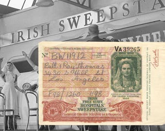 Irish Sweepstake Ticket, Ireland, Horses, Horse Racing, Gambling, Sports Memorabilia, Irish Sports, Nurses