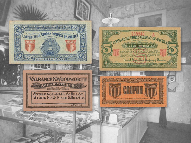 Cigar Store Coupons United Cigar Coupons Vintage | Etsy