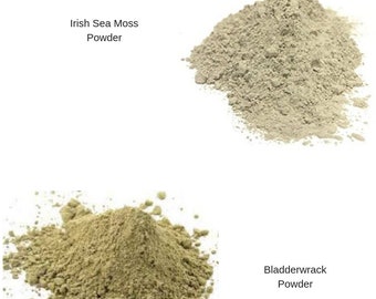 Irish sea moss + bladderwrack + burdock Root capsules/powder/ 102 minerals, all the nutrients the body require/ Jamaican Irish moss detox