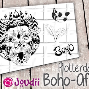 Plotter File Boho Monkey - Small Commercial License, German Instructions Only