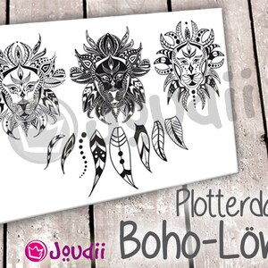 Plotter file Boho-Löwe - small commercial license, only German instructions