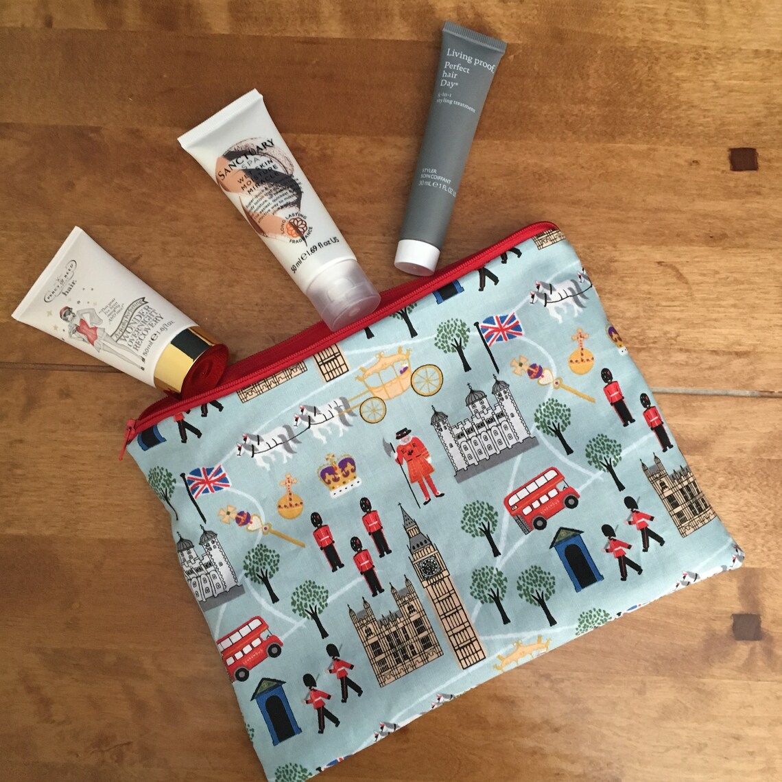 London Themed Make up Bag Etsy