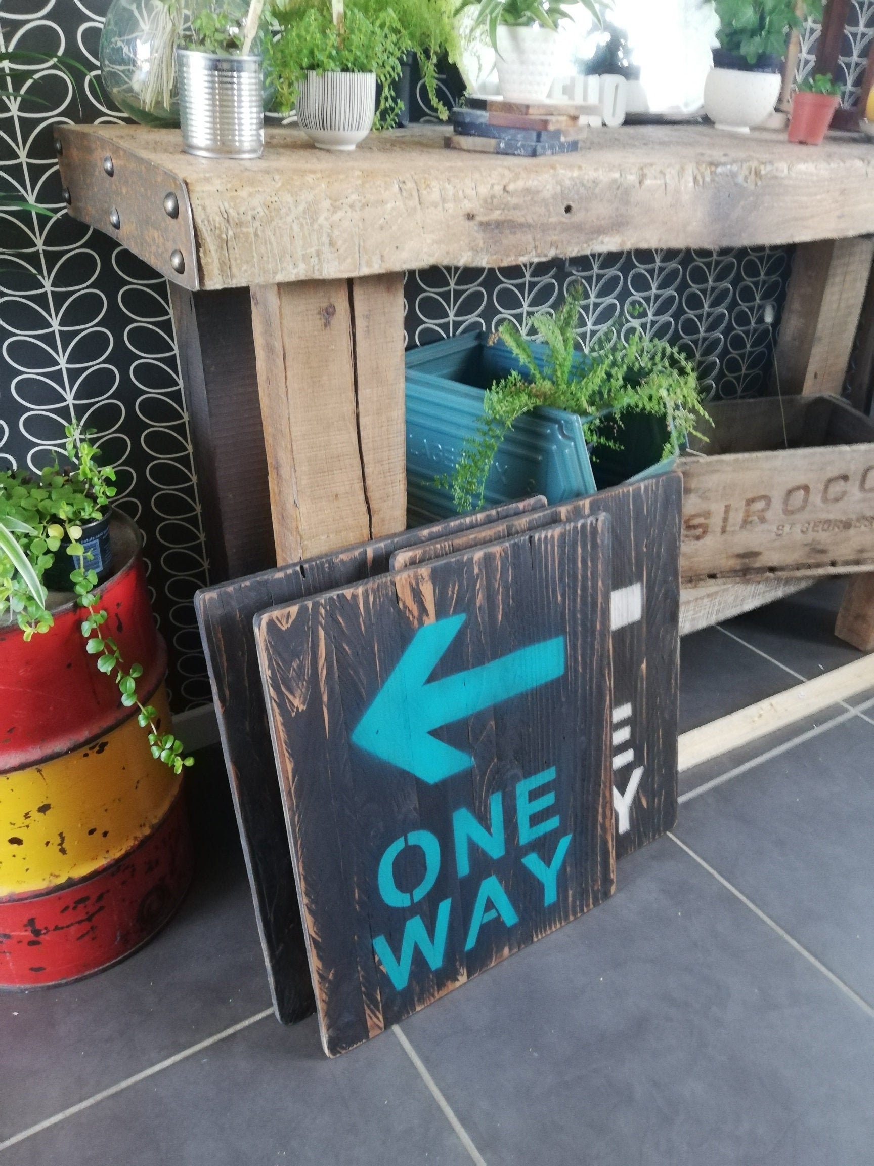 Cadre Décoratif en Bois Recyclé One Way