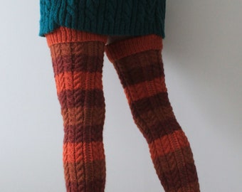 Thigh high socks Alpaca socks Slouch socks Hand knit wool socks