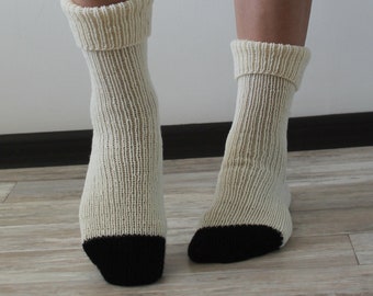 Hand knit socks Wool socks Knitted socks Cozy socks Handmade gift for her READY TO SHIP