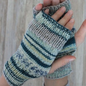 Arm warmers Fingerless gloves Hand warmers Hand knitted texting gloves READY TO SHIP image 2