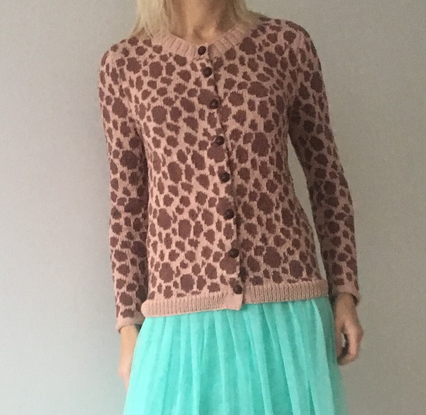 Animal print cardigan Cheetah print jacket Cotton cardigan Etsy