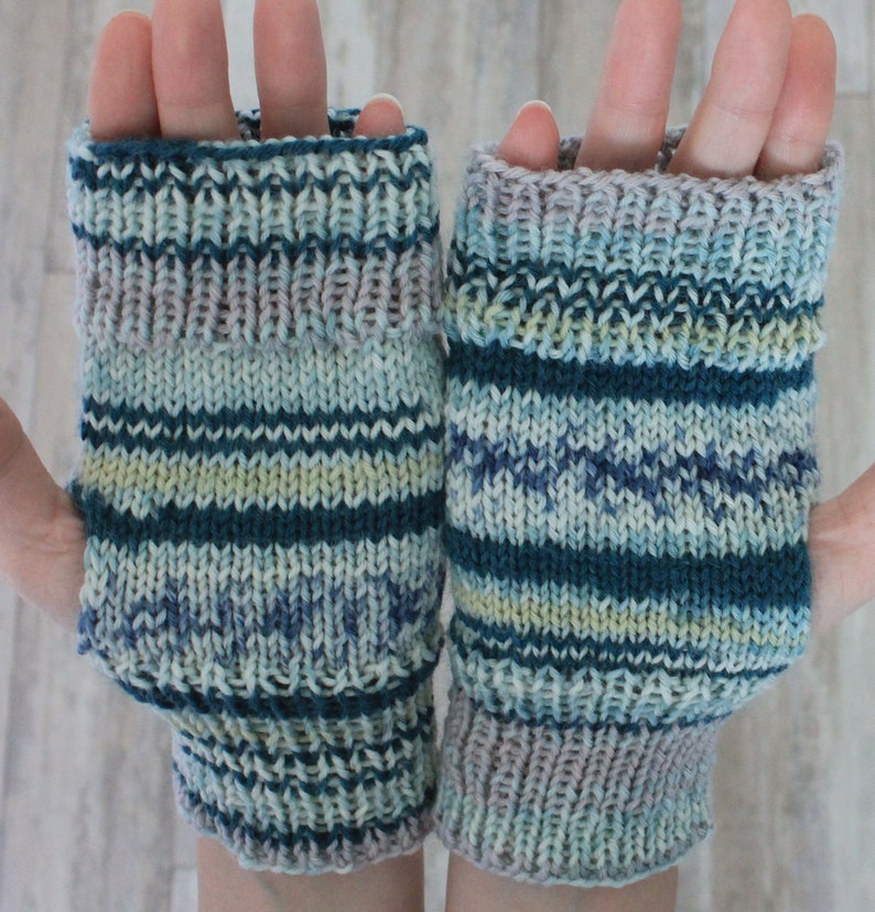 Arm warmers Fingerless gloves Hand warmers Hand knitted texting gloves READY TO SHIP image 5