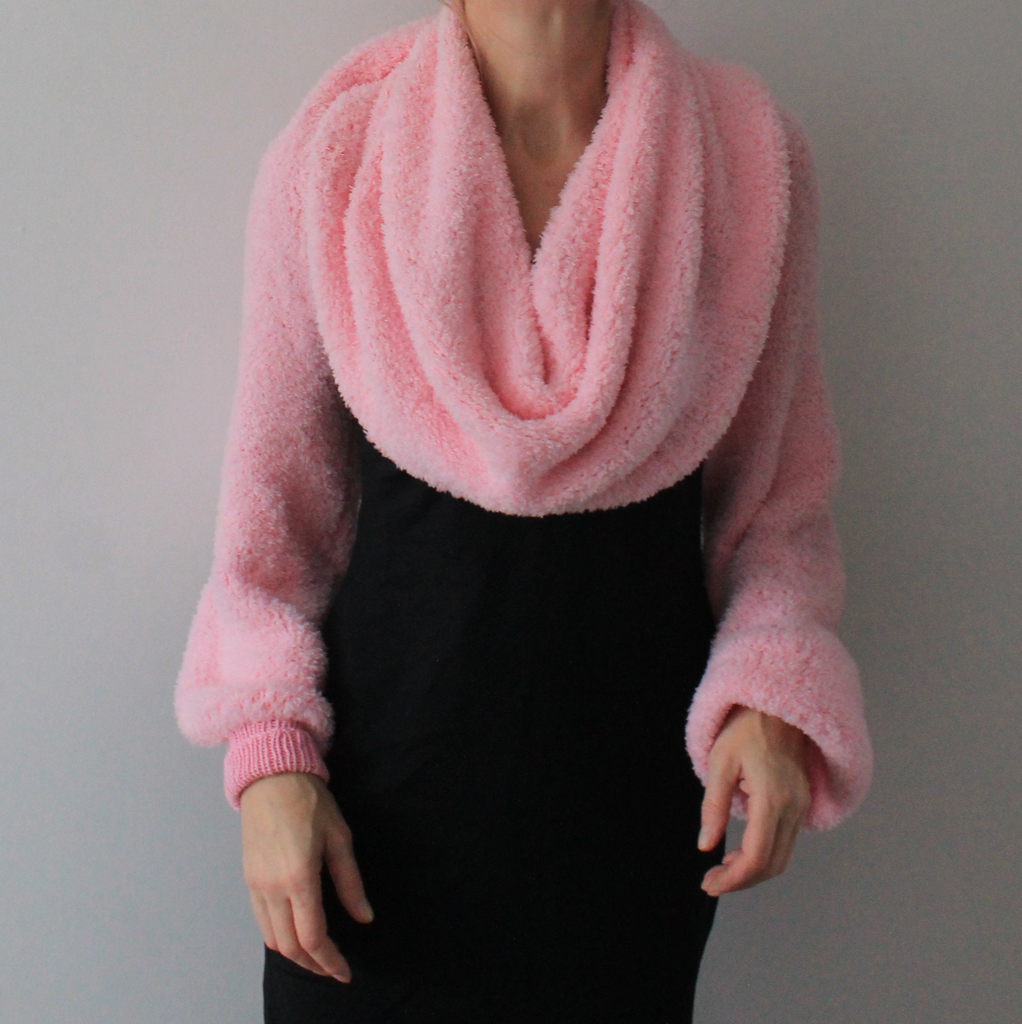 FLUFFY long muffler ☆ PINK Sweater Scarf Extra Long Scarf Chunky Scarf Fluffy Oversized