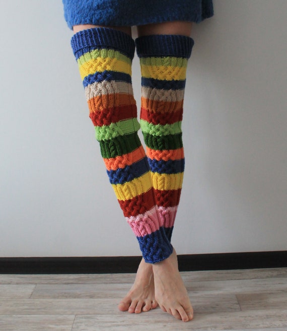 Leg Warmers for Women Thigh High Socks Knitted Stockings Warm and Long  Footless Cable Knit Crochet Wool Warmers
