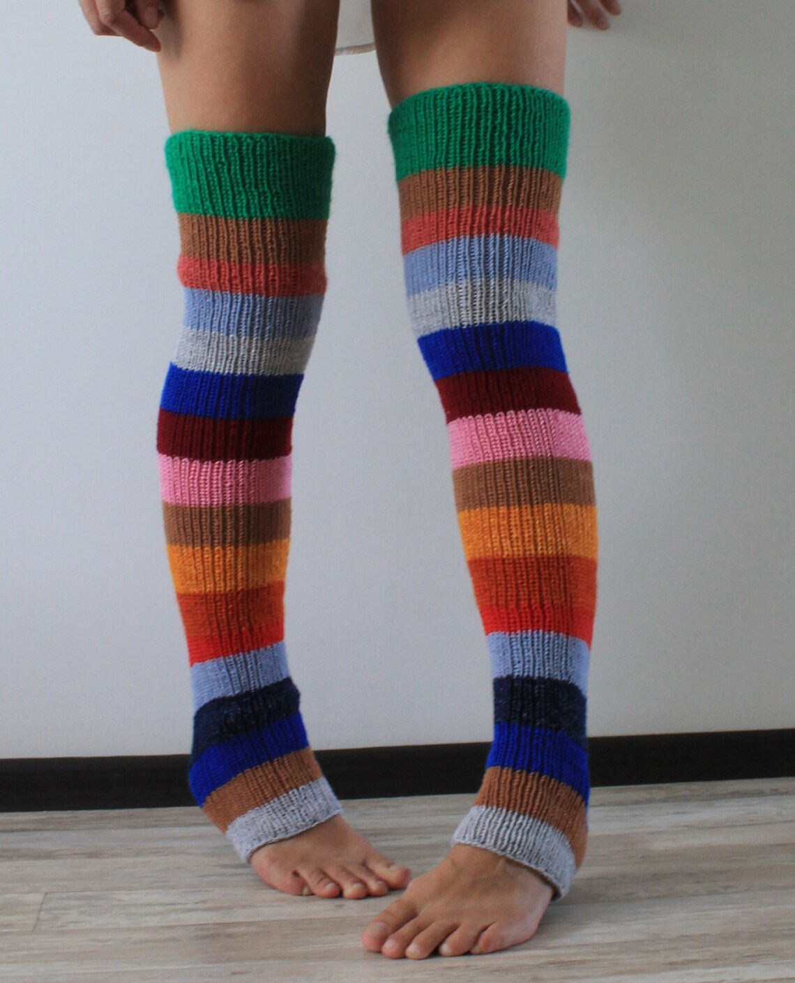 Thigh high leg warmers Handmade leg warmers Hand knit wool leg Etsy