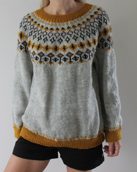 Handmade knitted fairisle jumper.