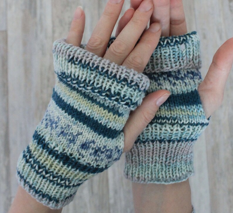 Arm warmers Fingerless gloves Hand warmers Hand knitted texting gloves READY TO SHIP image 6