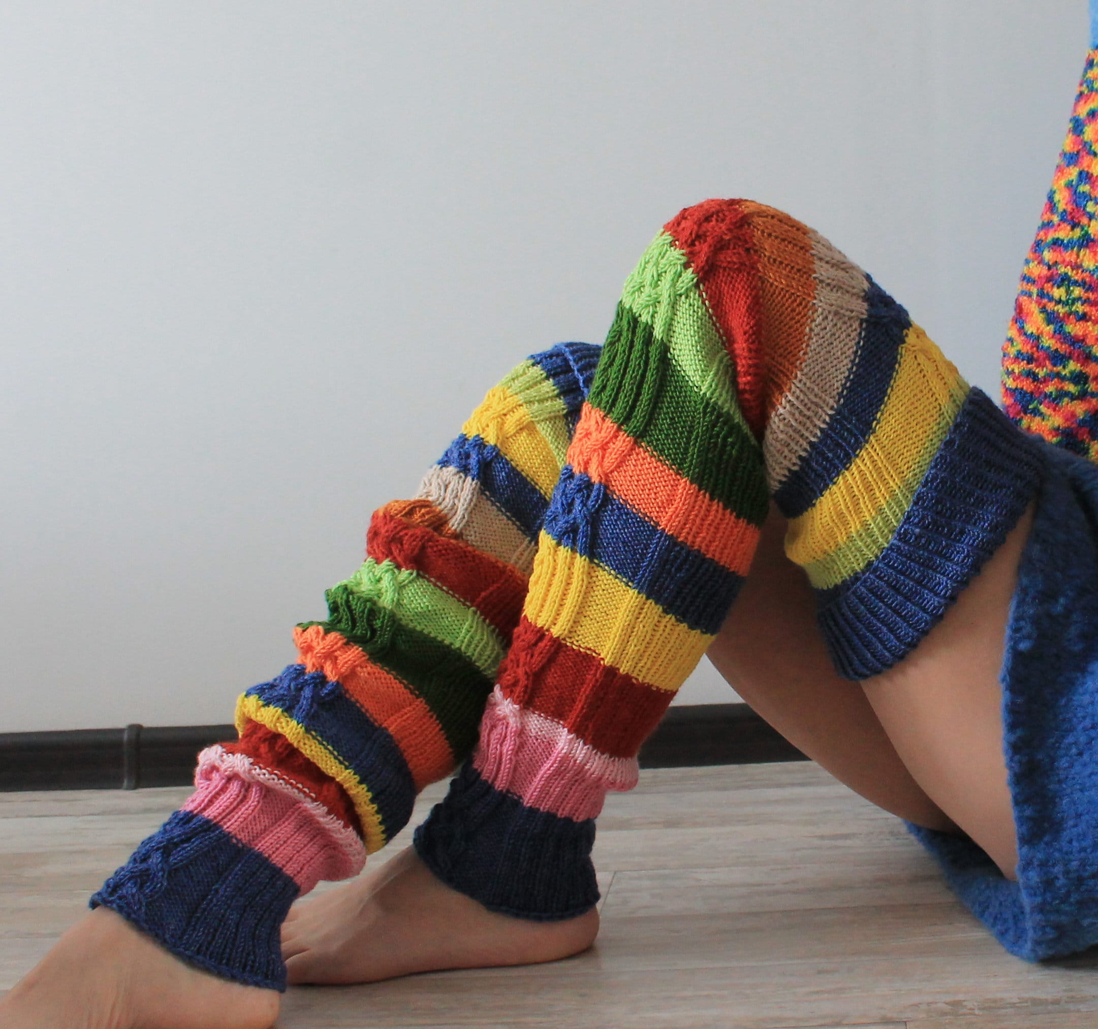 Thigh High Leg Warmers Cable Knit Leg Warmers Handmade Etsy