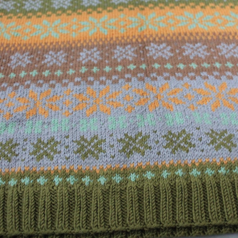 Knitted Fair Isle vest for 3 year old child ready to ship