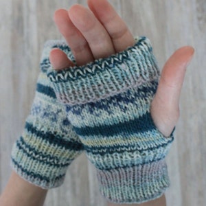 Arm warmers Fingerless gloves Hand warmers Hand knitted texting gloves READY TO SHIP image 4