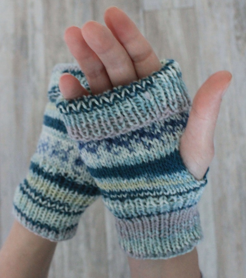 Arm warmers Fingerless gloves Hand warmers Hand knitted texting gloves READY TO SHIP image 4